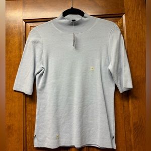 Ann Taylor Light Blue Short Sleeve Sweater Blouse NWT Size small